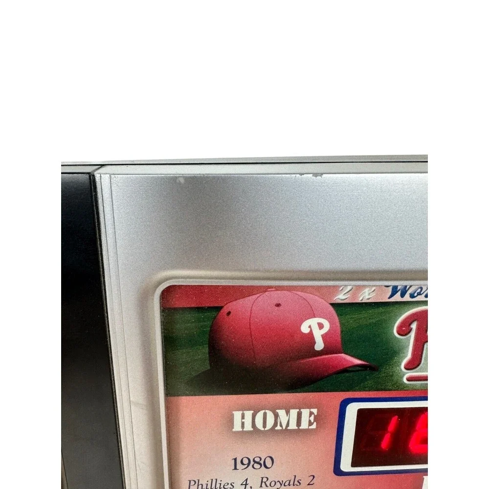 Phillies Alarm Clock Score‎ Some Wear But In Great Condition TESTED WORKS